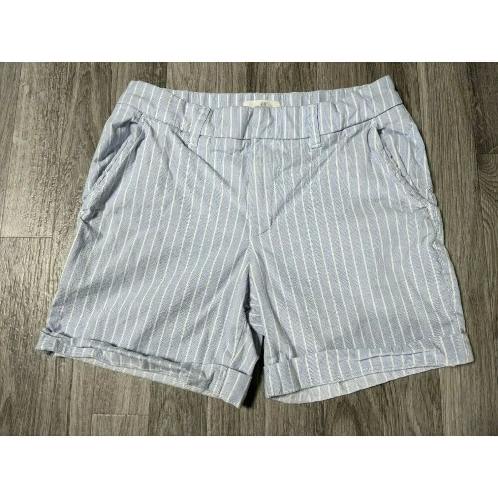 (3/$27)‎ H&M L.O.G.G. Cuffed Striped Shorts